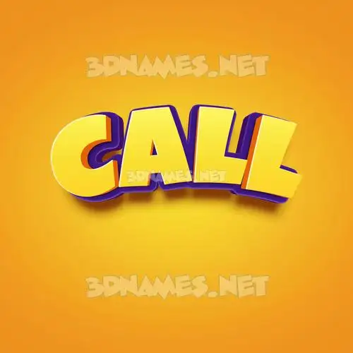 call in Orange Toon style - 3D name wallpaper call in Orange Toon style - 3D name wallpaper