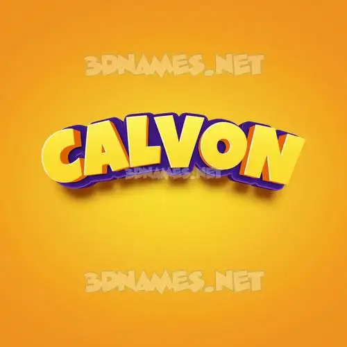calvon in Orange Toon style - 3D name wallpaper calvon in Orange Toon style - 3D name wallpaper