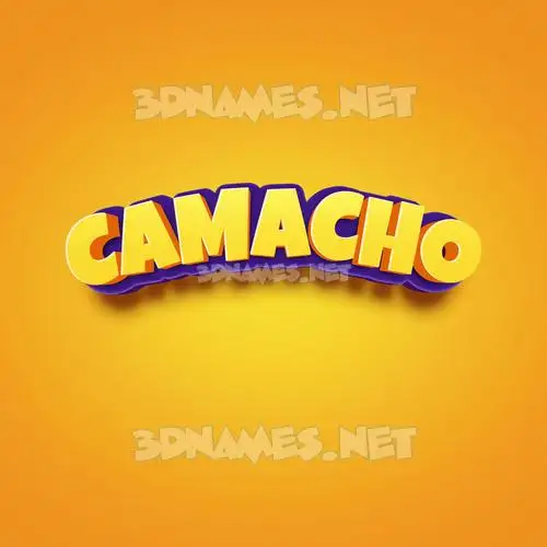 camacho in Orange Toon style - 3D name wallpaper camacho in Orange Toon style - 3D name wallpaper