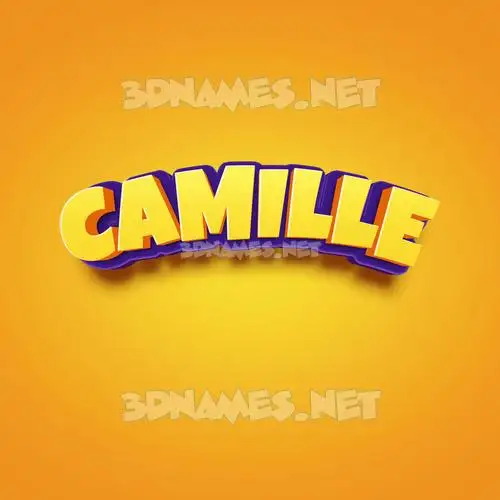 camille in Orange Toon style - 3D name wallpaper