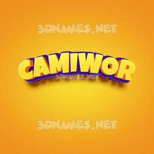 camiwor in Orange Toon style - 3D name wallpaper camiwor in Orange Toon style - 3D name wallpaper