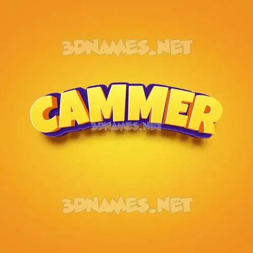 cammer in Orange Toon style - 3D name wallpaper cammer in Orange Toon style - 3D name wallpaper