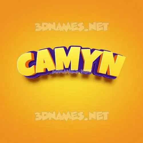 camyn in Orange Toon style - 3D name wallpaper