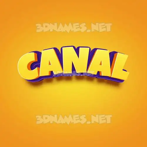 canal in Orange Toon style - 3D name wallpaper canal in Orange Toon style - 3D name wallpaper