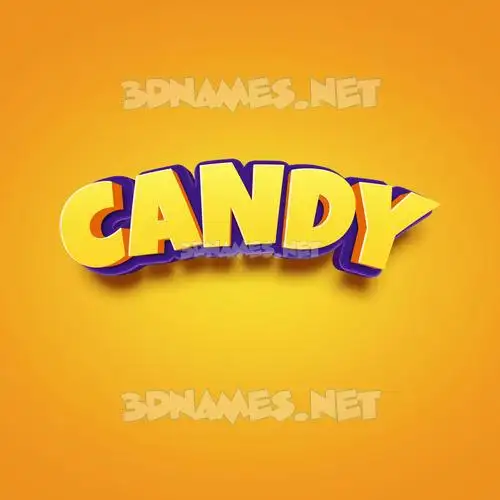 candy in Orange Toon style - 3D name wallpaper candy in Orange Toon style - 3D name wallpaper