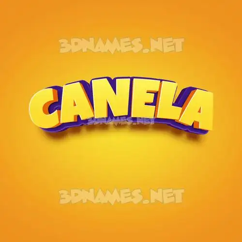 canela in Orange Toon style - 3D name wallpaper canela in Orange Toon style - 3D name wallpaper