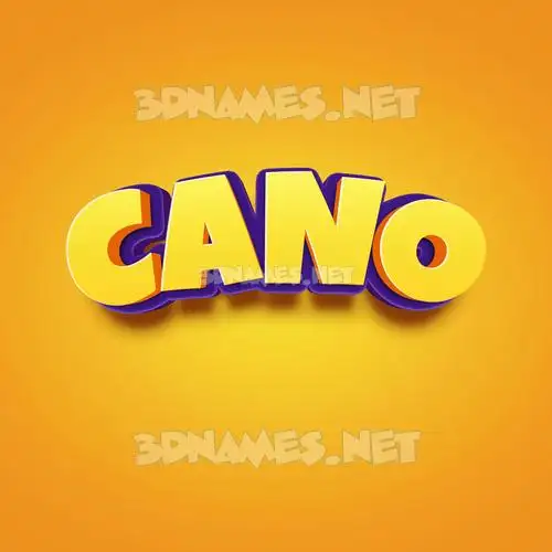 cano in Orange Toon style - 3D name wallpaper cano in Orange Toon style - 3D name wallpaper