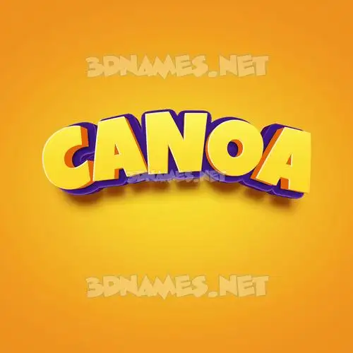 canoa in Orange Toon style - 3D name wallpaper canoa in Orange Toon style - 3D name wallpaper