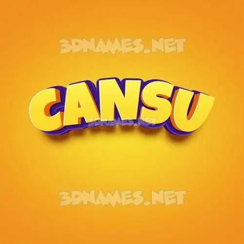 cansu in Orange Toon style - 3D name wallpaper cansu in Orange Toon style - 3D name wallpaper