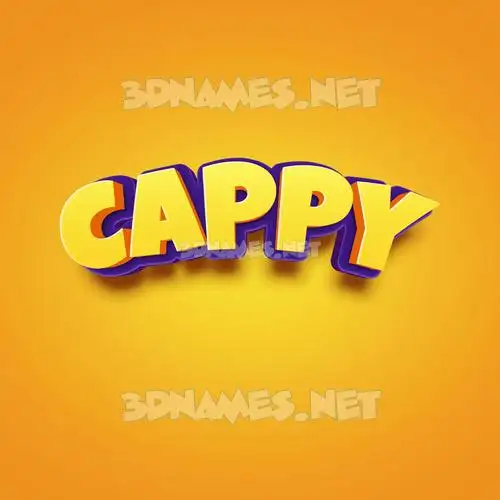 cappy in Orange Toon style - 3D name wallpaper cappy in Orange Toon style - 3D name wallpaper