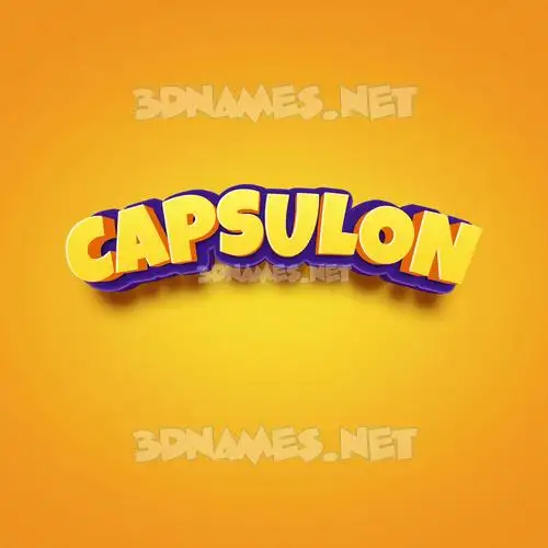 capsulon in Orange Toon style - 3D name wallpaper capsulon in Orange Toon style - 3D name wallpaper