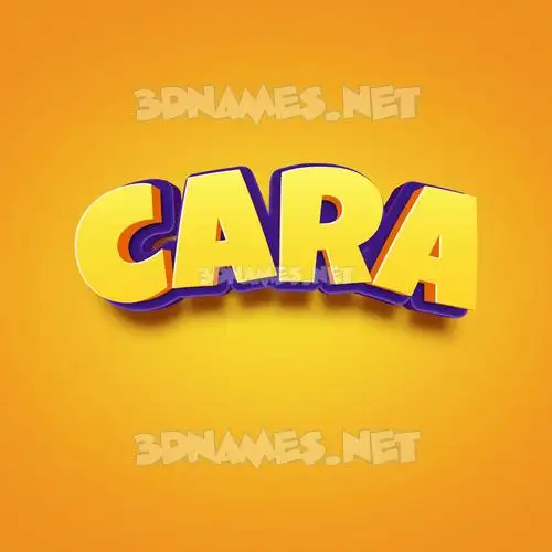 cara in Orange Toon style - 3D name wallpaper cara in Orange Toon style - 3D name wallpaper
