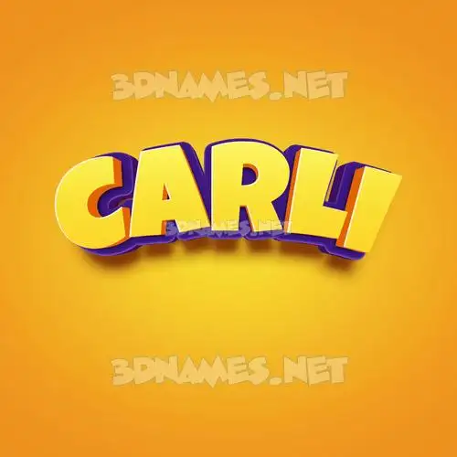 carli in Orange Toon style - 3D name wallpaper