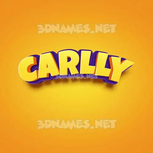 carlly in Orange Toon style - 3D name wallpaper