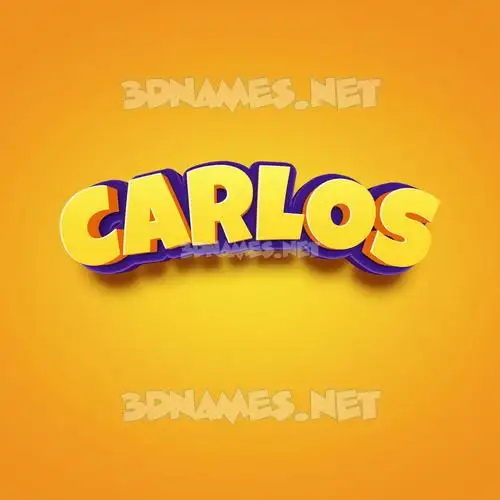 carlos in Orange Toon style - 3D name wallpaper