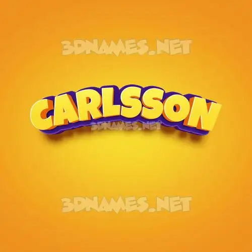 carlsson in Orange Toon style - 3D name wallpaper carlsson in Orange Toon style - 3D name wallpaper