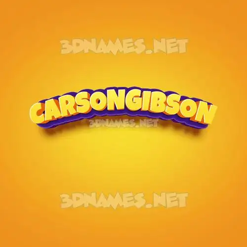 carsongibson in Orange Toon style - 3D name wallpaper