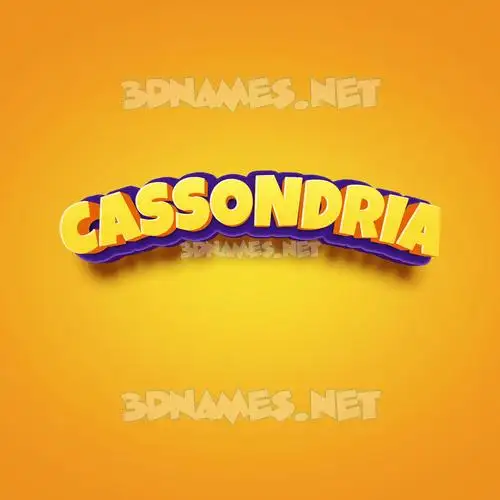 cassondria in Orange Toon style - 3D name wallpaper