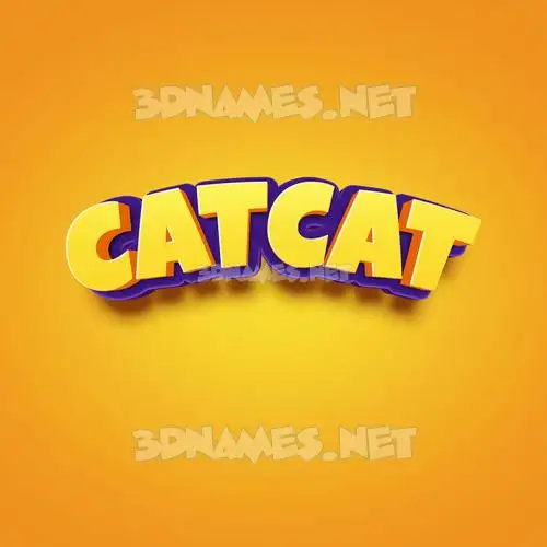 catcat in Orange Toon style - 3D name wallpaper catcat in Orange Toon style - 3D name wallpaper