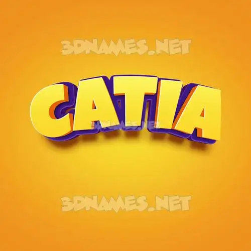 catia in Orange Toon style - 3D name wallpaper catia in Orange Toon style - 3D name wallpaper
