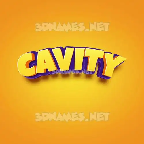 cavity in Orange Toon style - 3D name wallpaper cavity in Orange Toon style - 3D name wallpaper