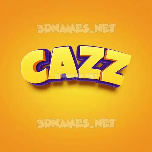 cazz in Orange Toon style - 3D name wallpaper cazz in Orange Toon style - 3D name wallpaper