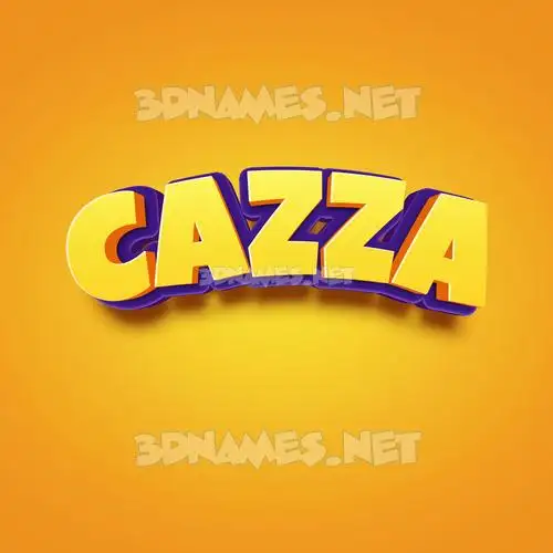 cazza in Orange Toon style - 3D name wallpaper cazza in Orange Toon style - 3D name wallpaper