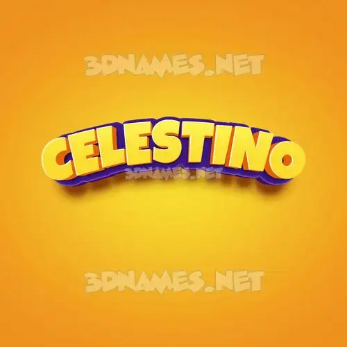 celestino in Orange Toon style - 3D name wallpaper