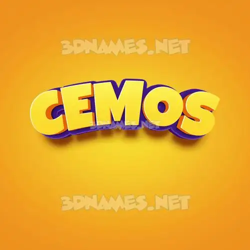 cemos in Orange Toon style - 3D name wallpaper cemos in Orange Toon style - 3D name wallpaper