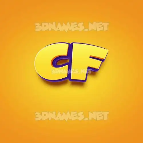 cf in Orange Toon style - 3D name wallpaper cf in Orange Toon style - 3D name wallpaper