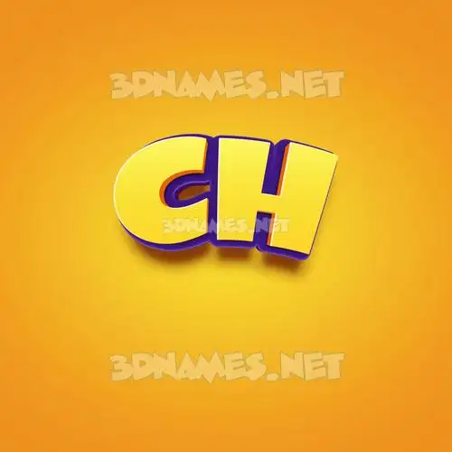 ch in Orange Toon style - 3D name wallpaper ch in Orange Toon style - 3D name wallpaper
