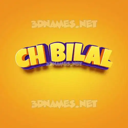 ch bilal in Orange Toon style - 3D name wallpaper ch bilal in Orange Toon style - 3D name wallpaper