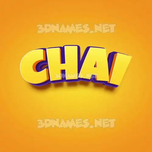chai in Orange Toon style - 3D name wallpaper chai in Orange Toon style - 3D name wallpaper