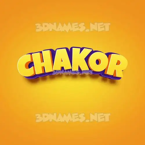 chakor in Orange Toon style - 3D name wallpaper chakor in Orange Toon style - 3D name wallpaper