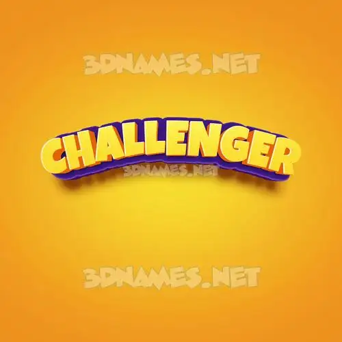challenger in Orange Toon style - 3D name wallpaper challenger in Orange Toon style - 3D name wallpaper
