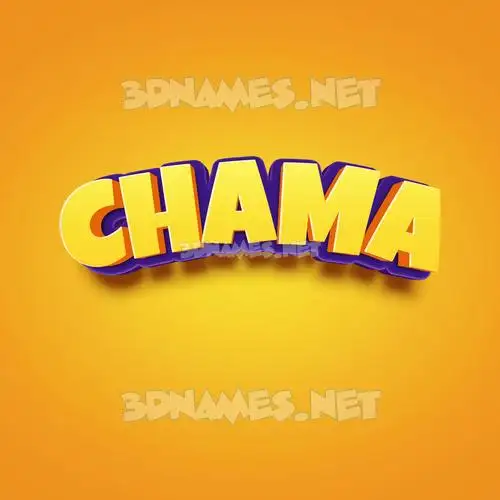 chama in Orange Toon style - 3D name wallpaper chama in Orange Toon style - 3D name wallpaper