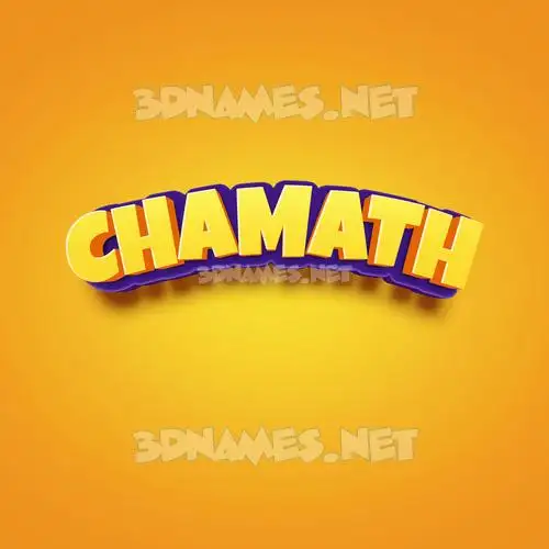 chamath in Orange Toon style - 3D name wallpaper