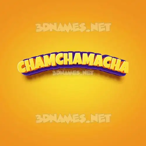 chamchamacha in Orange Toon style - 3D name wallpaper