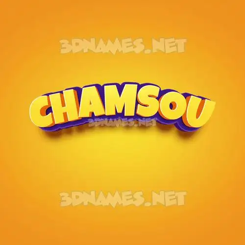 chamsou in Orange Toon style - 3D name wallpaper chamsou in Orange Toon style - 3D name wallpaper