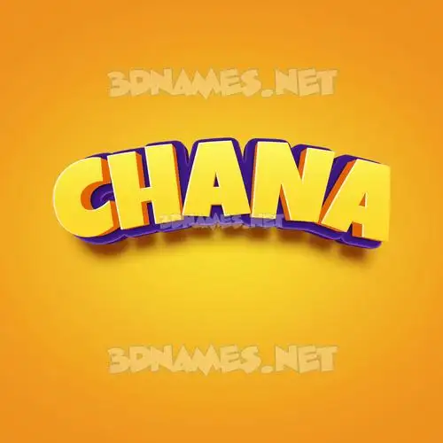 chana in Orange Toon style - 3D name wallpaper