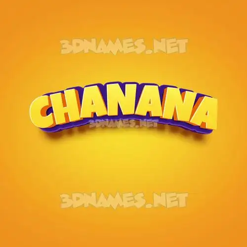 chanana in Orange Toon style - 3D name wallpaper