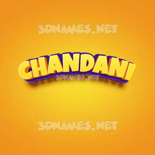 chandani in Orange Toon style - 3D name wallpaper