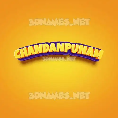 chandanpunam in Orange Toon style - 3D name wallpaper
