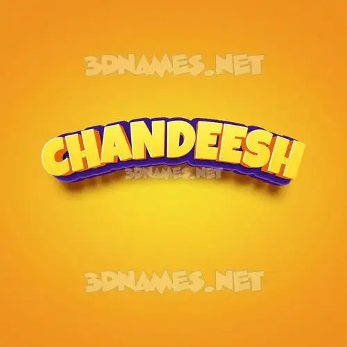 chandeesh in Orange Toon style - 3D name wallpaper