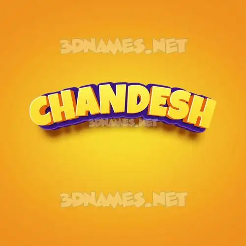 chandesh in Orange Toon style - 3D name wallpaper