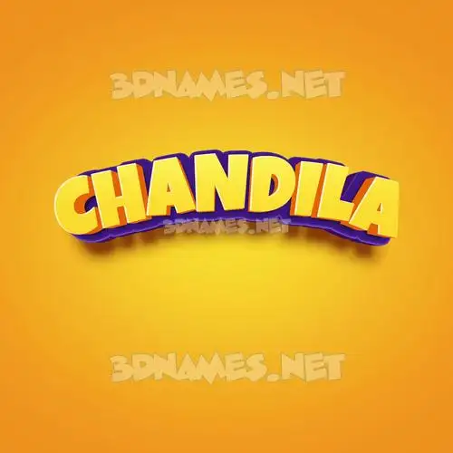 chandila in Orange Toon style - 3D name wallpaper chandila in Orange Toon style - 3D name wallpaper