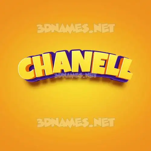 chanell in Orange Toon style - 3D name wallpaper chanell in Orange Toon style - 3D name wallpaper
