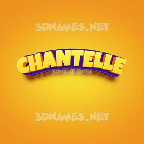 chantelle in Orange Toon style - 3D name wallpaper chantelle in Orange Toon style - 3D name wallpaper