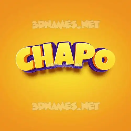 chapo in Orange Toon style - 3D name wallpaper chapo in Orange Toon style - 3D name wallpaper