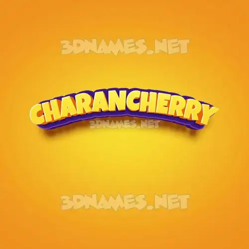 charancherry in Orange Toon style - 3D name wallpaper charancherry in Orange Toon style - 3D name wallpaper